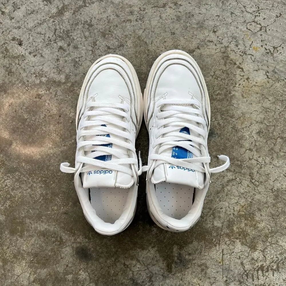 Adidas Supercourt EF5887 White Blue Leather Sneakers Men's Size 7